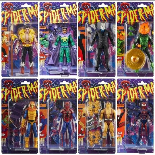 🔥🔥Marvel Legends Retro Carded Spider-Man Villan Bundle Deal  8 Figs🔥🔥