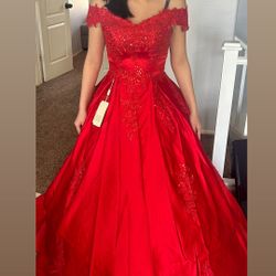 Quince/sweet16 Red Dress