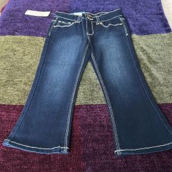 Girls JORDACHE Bootcut Dark Denim Jeans Sz:4T