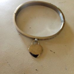 Heart Charm Bangle Bracelet