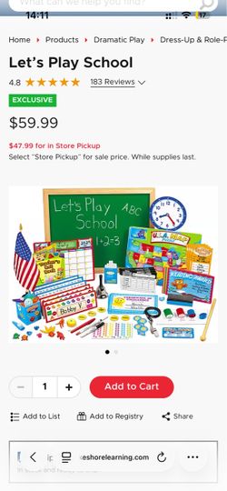 Lakeshore Lets play school set