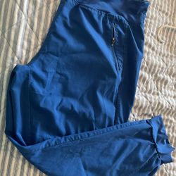 Royal Blue Scrub Pants Joggers Size Petite Large