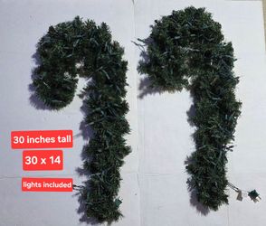 Lighted Candy Cane Christmas Decorations Set of 2