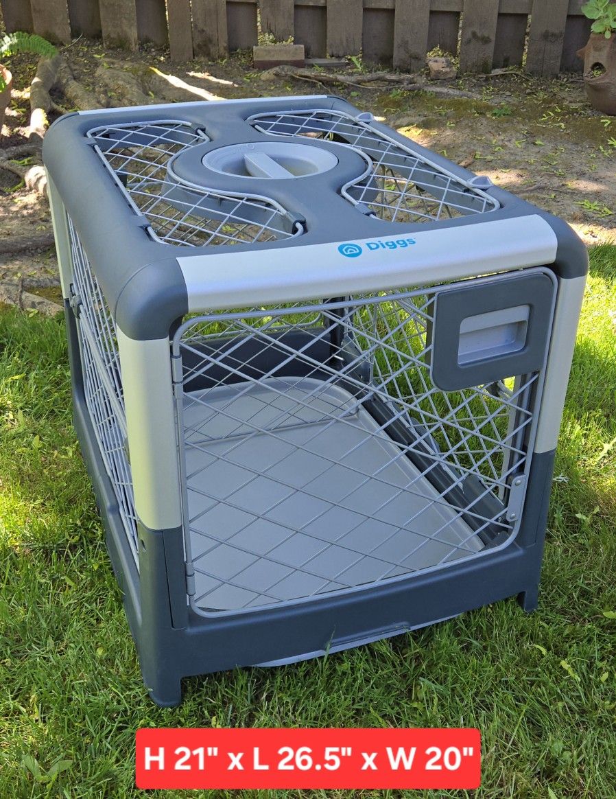 Small Diggs Revol Dog Crate w/ Divider & Fabric Cover
