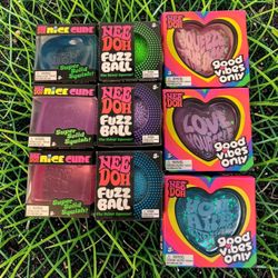 9 Schylling Needoh (Teenie Nice Ice, Teenie Color Change, 3 Nice Cubes, 3 Fuzzballs) LOT