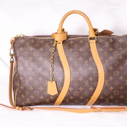 Louis Vuitton Virgil Abloh "Wavy" Keepall 50 Bandouliere Monogram Canvas