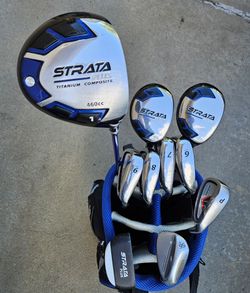 10 Piece Callaway Strata Plus Golf Club Set with Golf Bag - Titleist Sand Wedge