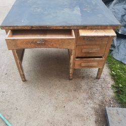Antique Oak Desk 