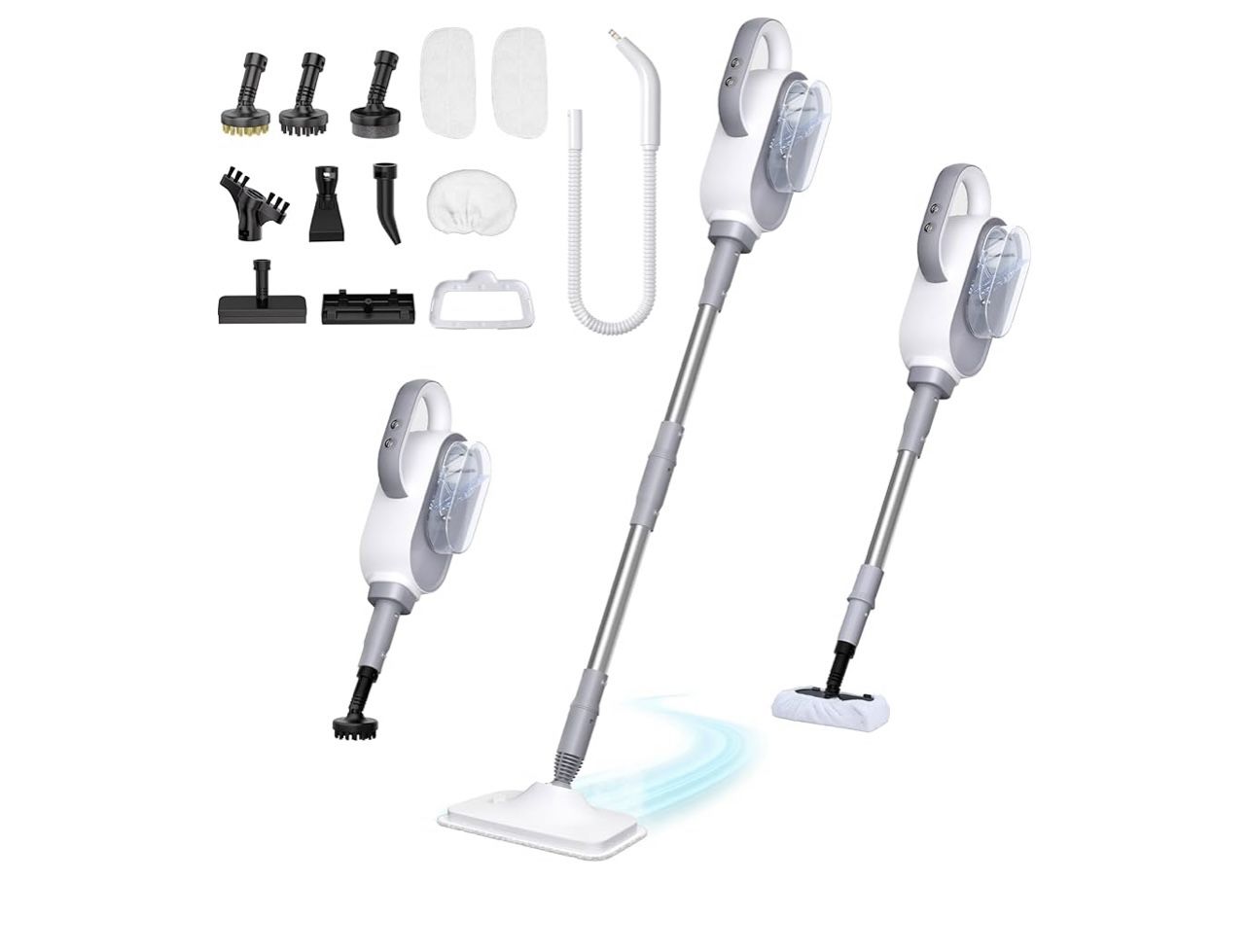 Steam Mop, 13-in-1 Powerful Handheld Steam Cleaner with 13 Accessories, 500ML Removable Tank, 23FT Power Cable, Detachable Steam Mops for Floor Cleani