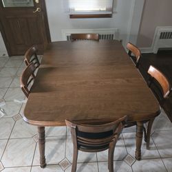 Dining Room Table 6 Chair Extension Pieces INCLUDED 