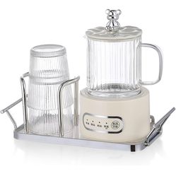 GGNKT Suitable Electric Kettle for Home and Office, Small Electric Tea Kettle with Insulation, Milky White Healthy Kettle
