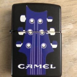 Limited Camel Cleft Note Guitar Head Zippo Lighter