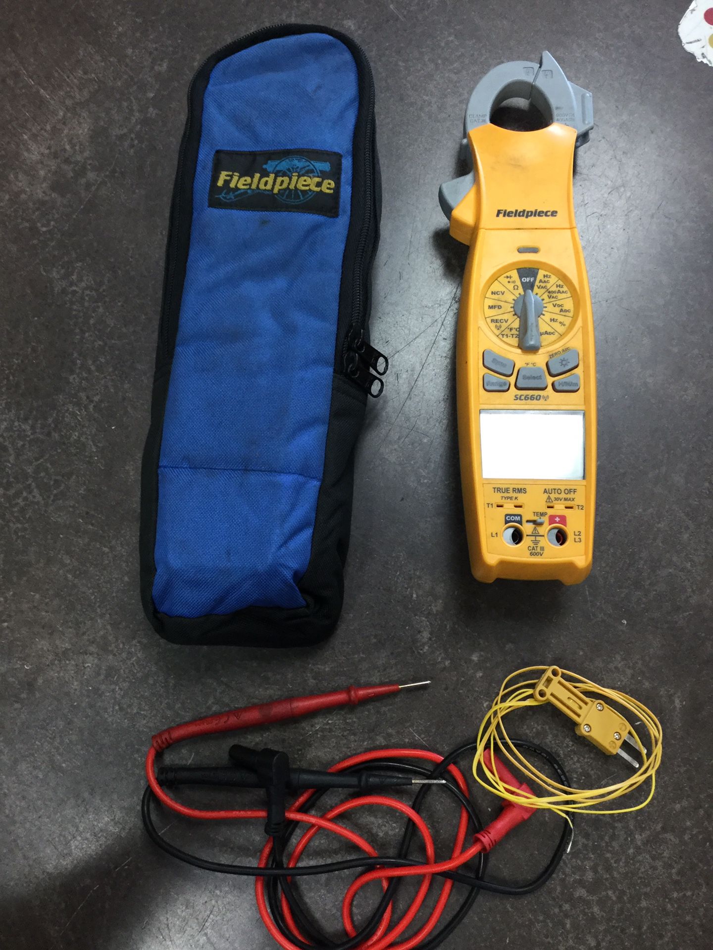 Fieldpiece SC660 True RMS Loaded Wireless Clamp Meter w leads and case