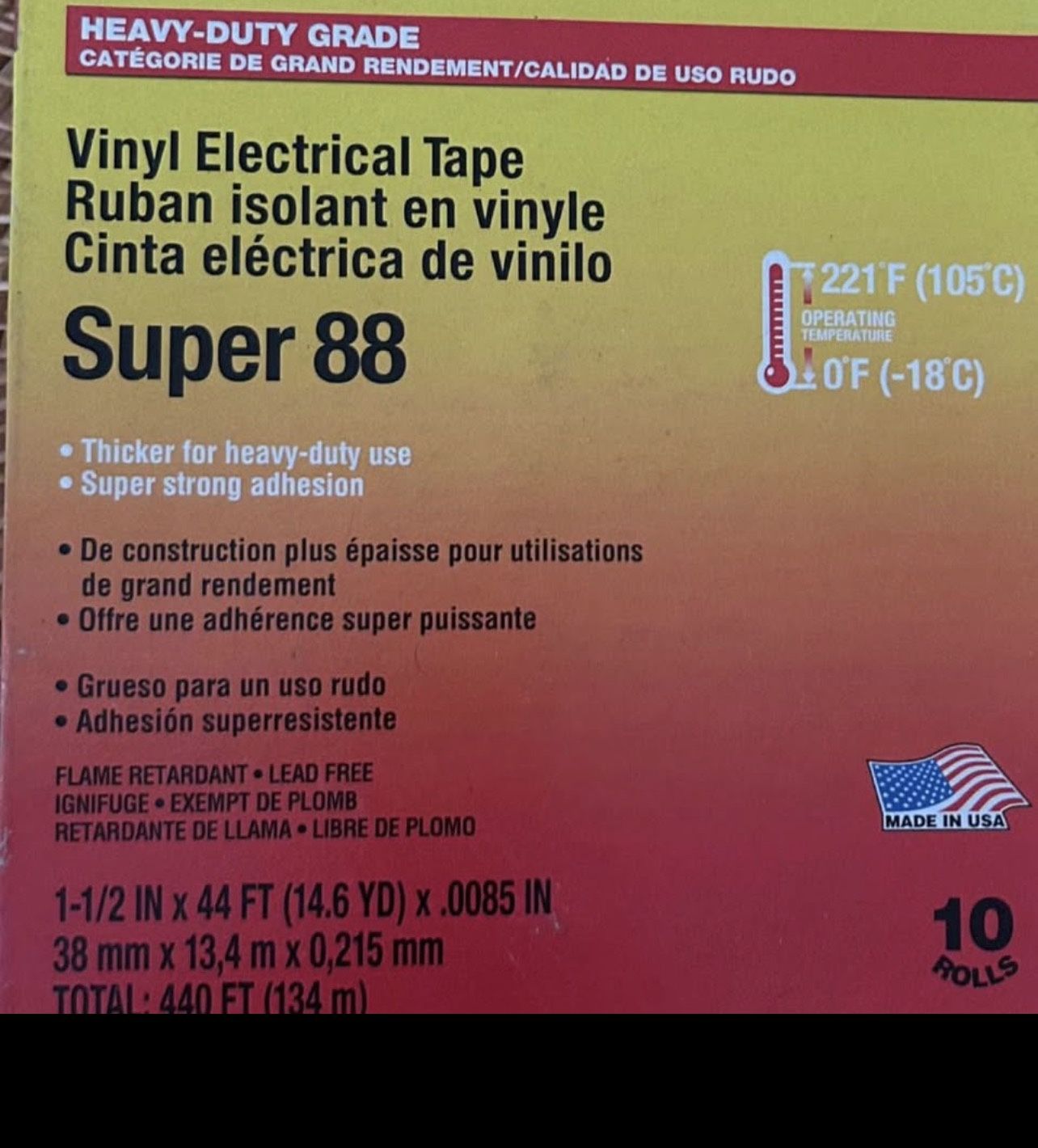 Electrical Tape (10 Roll box)
