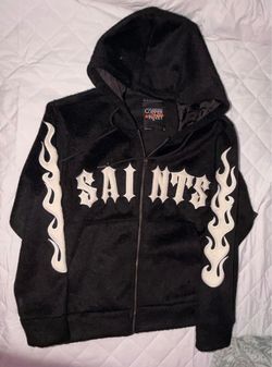 Copper Rivet Saints Zip-Up Hoodie Size Small