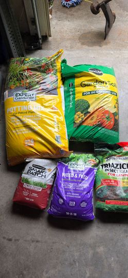 Lot of lawn and garden supplies