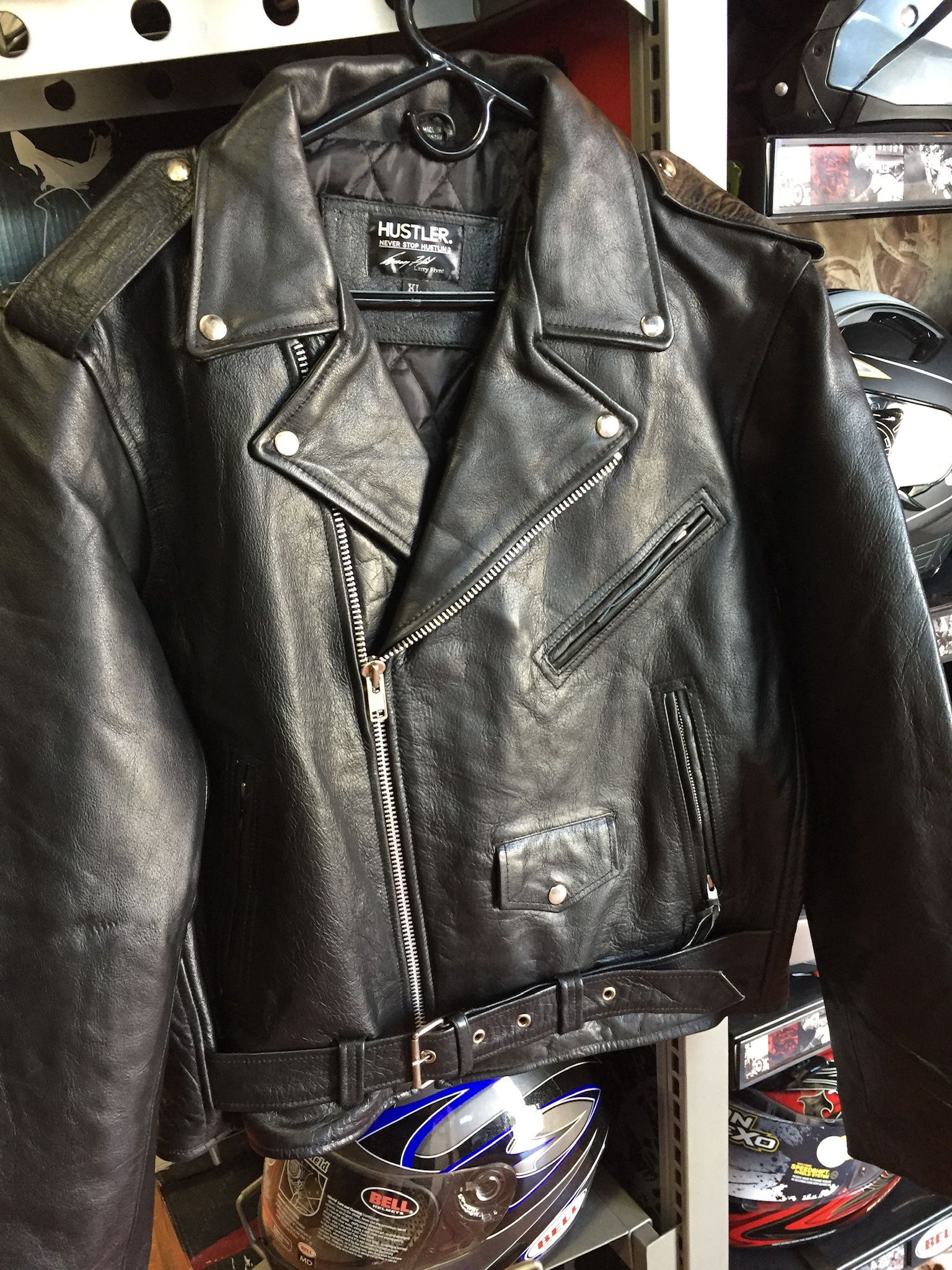 New Motorcycle Leather Vest Old School Classic Jacket $160