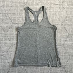 Nike Dri-Fit Women’s Grey Athletic Gym Running Yoga Tank Top Shirt