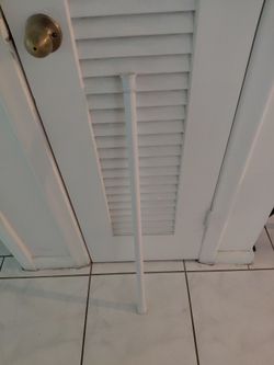 White curtain pole