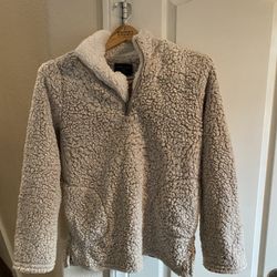 Women’s Fleece Pullover Beige Size Large 