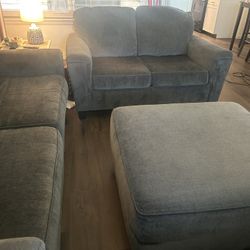 Sofa, Love Seat And Ottoman For Sale.