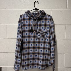 Supreme Number (N)ine Hooded Flannel Shirt (M)