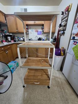 Kitchen Baker's Rack with Shelves and Drawer
