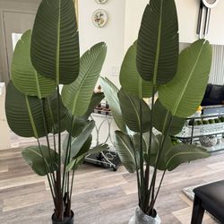 Pretty Artificial Plant 5 Ft Tall Set Of 2! Brand New 