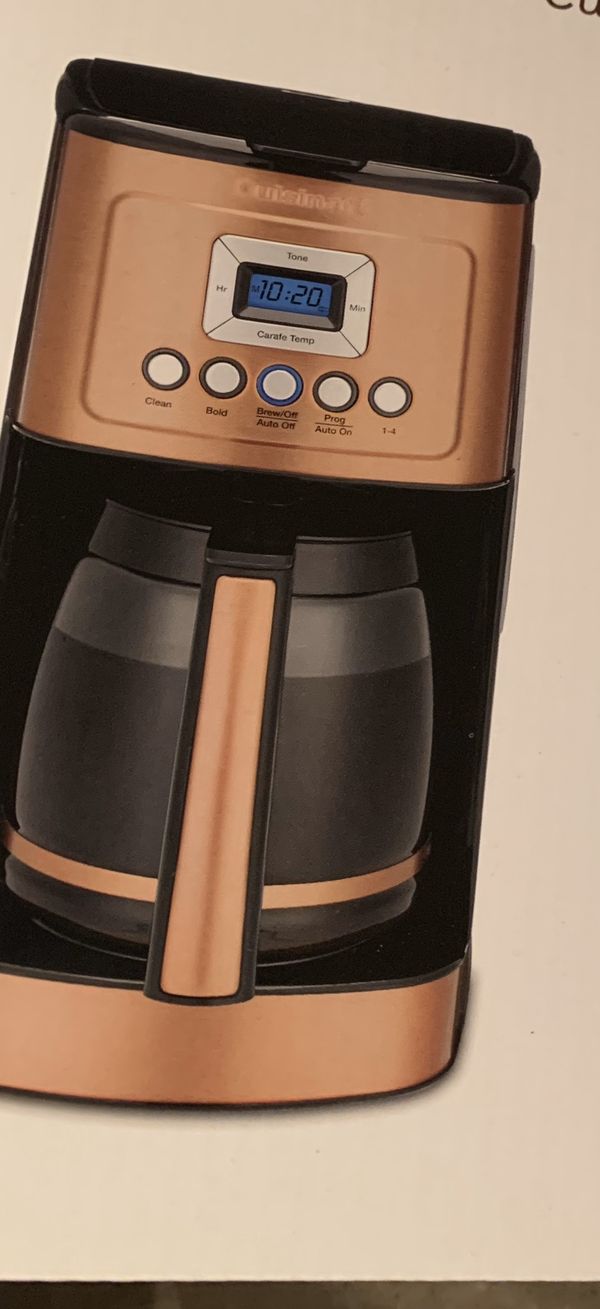 Cuisinart red copper new coffee maker with charcoal filter for Sale in
