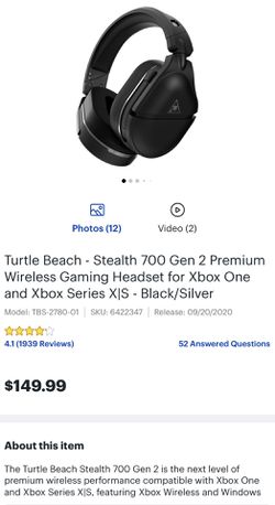 Turtle Beach Stealth 700 Gen 2 Xbox Wireless Gaming Headset Thumbnail