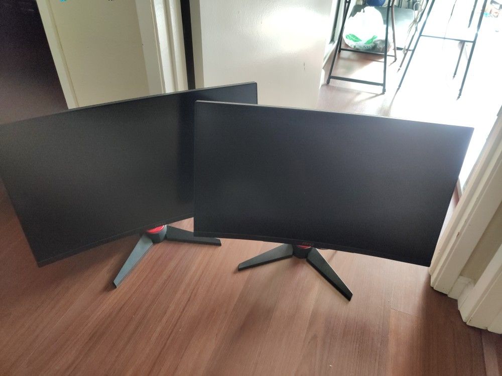 $150 Total / $80 Each - Pair of MSI Optix MAG271VCR 27" FHD Curved Gaming Monitors