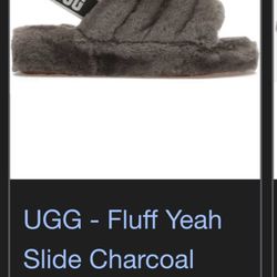 Ugg Slides Charcoal 
