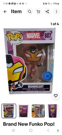 Brand New Funko Pop! Marvel #687 Ironheart.  Glows In The Dark Toys Kids Collect