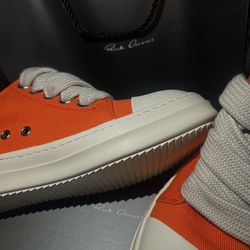 Rick Owen’s DRKSHDW | Orange Jumbo Laced Lows