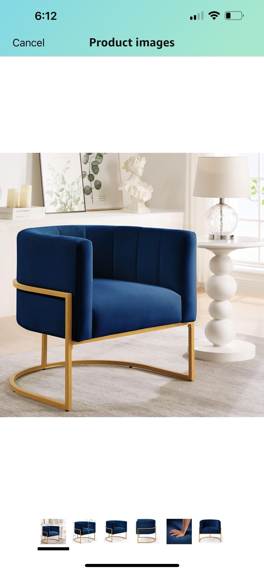 New Velvet Blue 🆕 Chair 