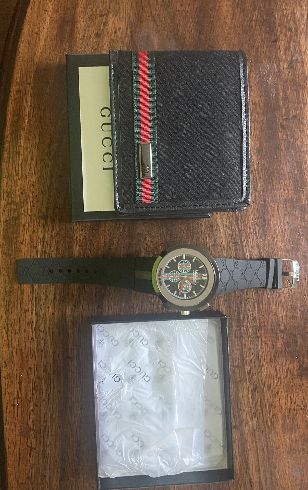 Gucci wallet and watch