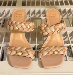 a new day Braided Double-strap Slide Sandals in Neutral Multi (6)