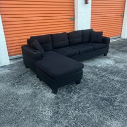 Black Sectional Sectional Sofa 🚛 SAME DAY DELIVERY