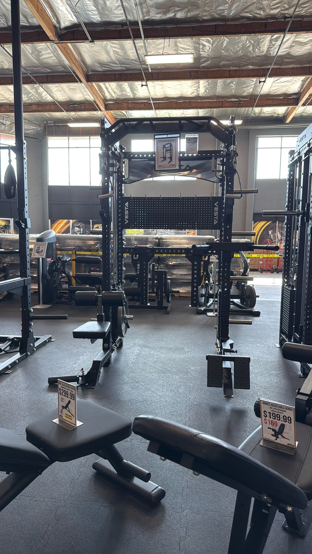 VESTA FITNESS 2in1 - Squat Rack Power Cage Functional Trainer with Smith Machine Option