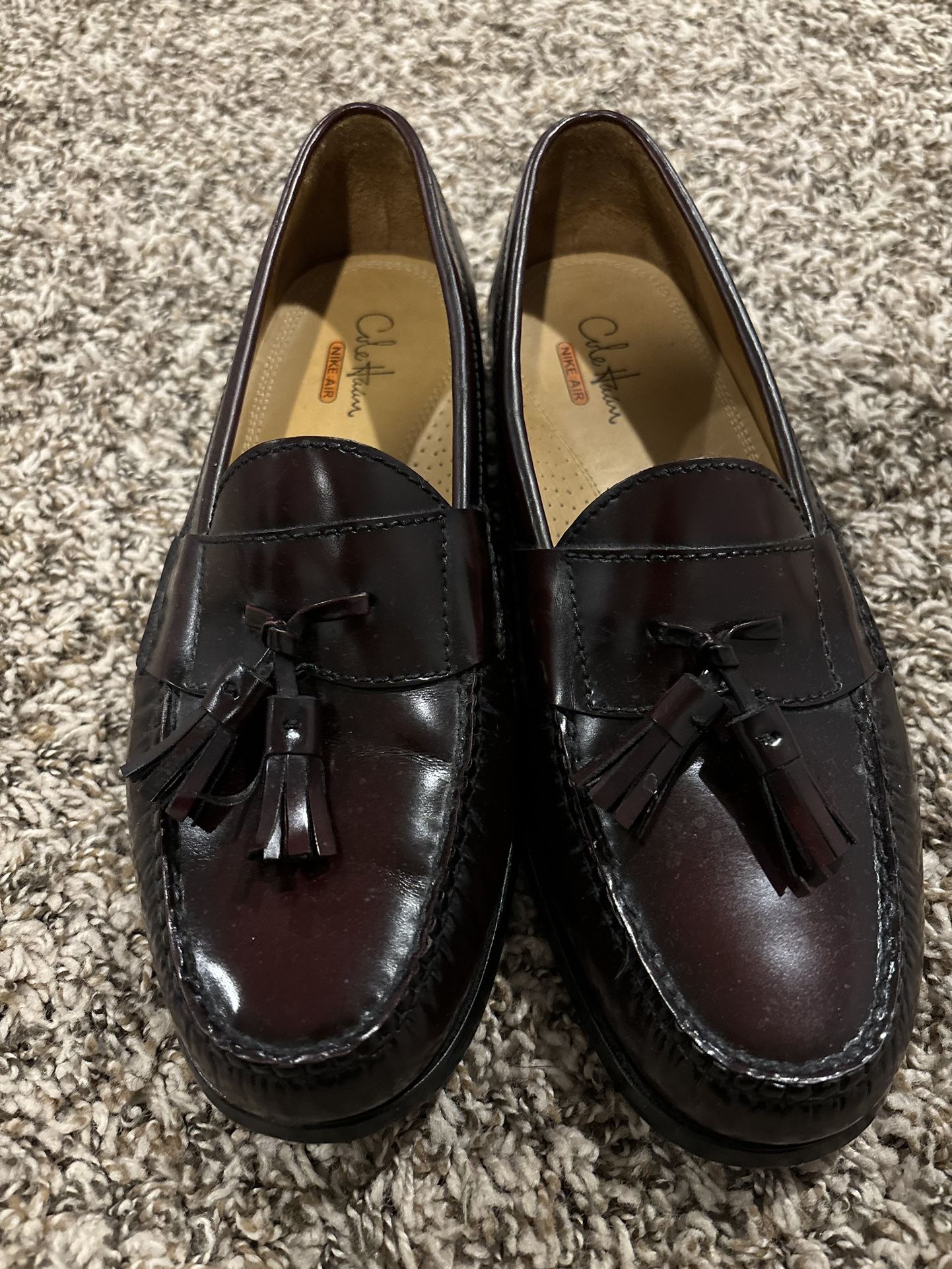 Mens Cole Haan Tassel Loafers Brown Dress Shoes Size 8 1/2