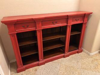 Cute butler table mudroom cabinet