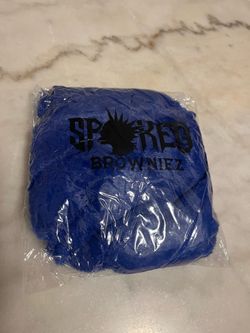 Spiked Browniez Blue Faux Fur Bucket Hat