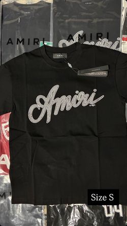 Amiri Script Logo Black T-Shirt Size S