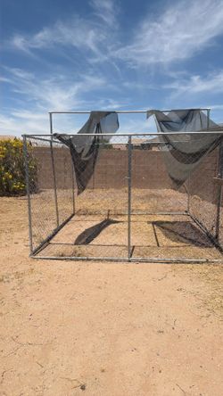 Outside dog kennel