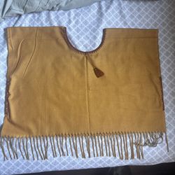 Orange Fringe Vest