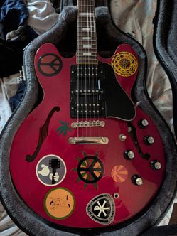 Alvin lee 335 tribute guitar