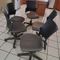 5 Office  Chairs 