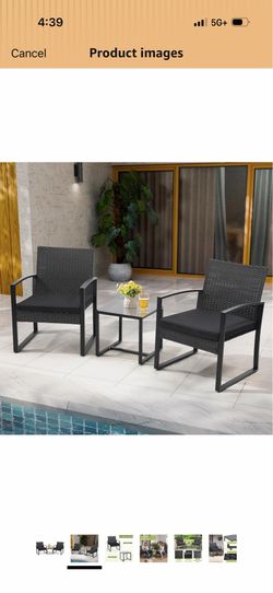 Outdoor furniture set with table