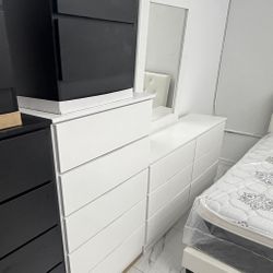 Dresser Whit Mirror And Chest - Cómoda Con Espejo Y Gavetero 