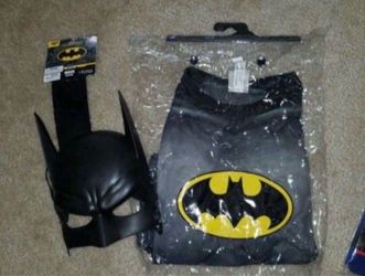 Boys Batman Costume Cape and Mask Set - New